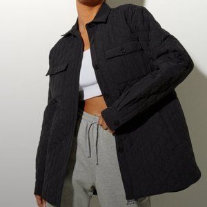 Motel Rocks black quilted shacket